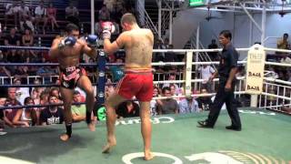 Download Lagu Dale (Tiger Muay Thai) goes to war with much larger opponent @ Bangla Thai Boxing Stadium Thumbnail