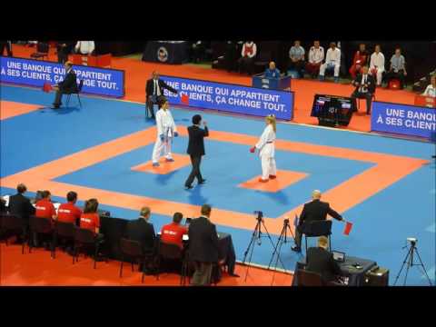 ECh 2016, kumite female -61Kg, elimination Petrescu vs Veithová CZE