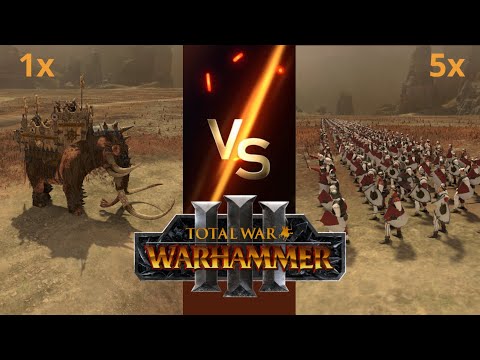Can 5 Swordsmen Beat 1 War Mammoth in Total War: Warhammer 3?