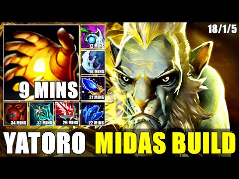 Dota 2 YATORO [Phantom Lancer] PRO Carry Hand Of Midas Build Fast Farm 7.34c