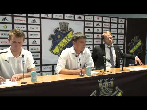Presskonferens efter AIK-Lech Poznan