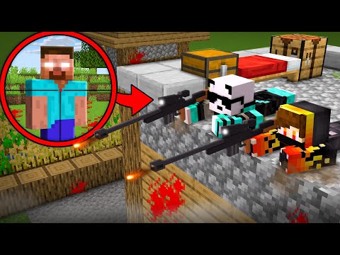 We Became Secret Snipers to Kill Scary Mobs in Minecraft!