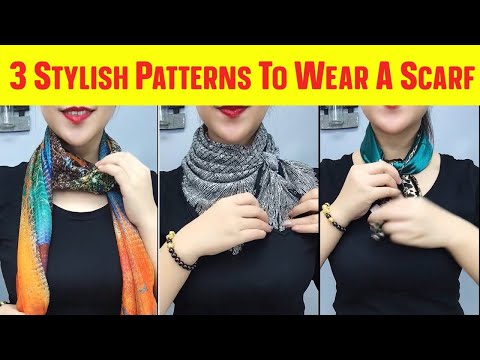 3 Stylish Ways to Tie a Scraf | How to wear a scarf? S290123 #scarfstyle  #scarfwearing