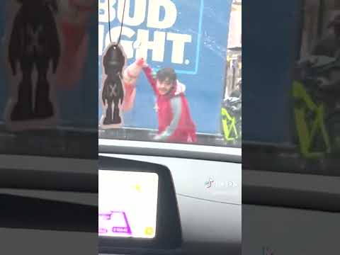 Stole a traffic cone 👷🏽‍♂️⛔ from a truck 🚚 #nyc #nycvlog #funny #shorts