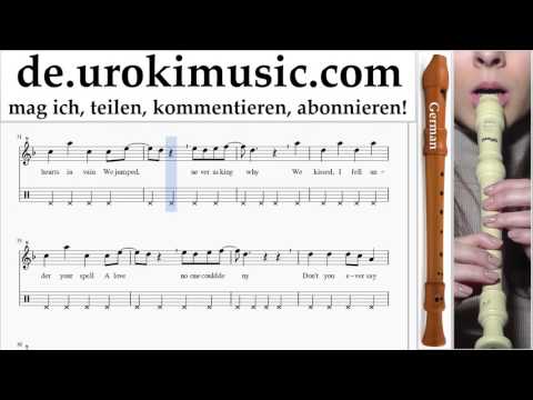 Blockflöte G. Lernen Miley Cyrus - Wrecking Ball Teil#2 Blockflötenunterricht Noten Schule Lied