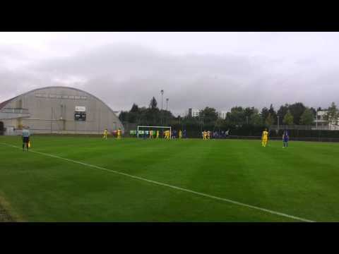 CFA 2e journée Amiens AC-Entente SSG Coup franc parade Catrin 55e