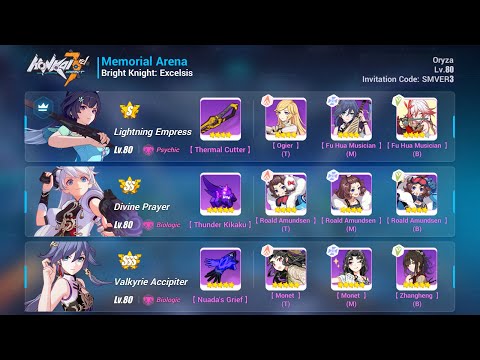 Honkai Impact - Budget Memorial Arena (Master) W15 - BKE [37056]* Hephaestus [30666]* Kallen [31306]