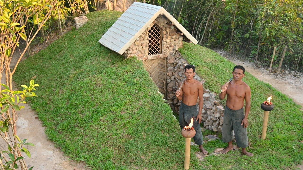 34Day 2 Man Building Dugout Shelter Underground By Hand