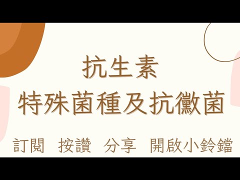 抗生素(四)特殊菌種、抗黴菌藥物 完整課程2.0