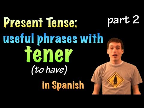 01036 Spanish Lesson - Present Tense - tener (part 2); useful phrases