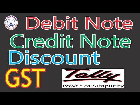 Tally ERP 9 GST Debit Note Credit Note Discount Paid Discount Received tally GST Hindi