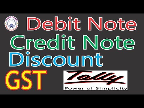 Tally ERP 9-GST Debit Note Credit Note, Discount Paid Discount Received tally GST (Hindi)