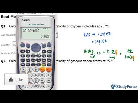⚗️ Root Mean Square Velocity (Question 1)