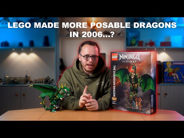 Vídeo relacionado con LEGO Ninjago Dragón Guardián - Kit de Maquetas - Figura Articulada de Dragón, Minifigura del Maestro Wu y Base de Exposición con Efecto de Roca - Regalo para Chicos de 14+ Años y Adolescentes 71847