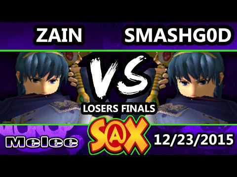 S@X 129 - HE | SmashG0D (Marth) Vs. Zain (Marth) SSBM Losers Finals - Smash Melee