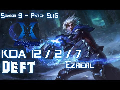 KZ Deft EZREAL vs TRISTANA ADC - Patch 9.16 KR Ranked