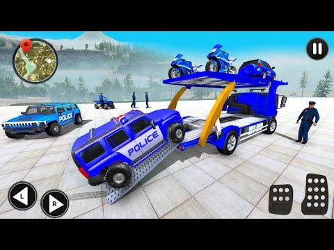 Grand Police Prado Car Transport Truck Games #02 Android Gameplay.