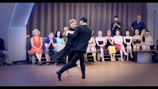 Sebastian Jimenez Joana Gomes dancing El Nene Del Abasto in Kyiv Art Prichal Gallery July 2021