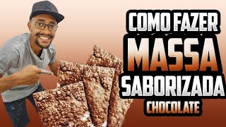 Eu fiz Massa de Pastel Saborizada de Chocolate