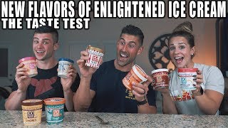 Enlightened Ice Cream New Flavor Taste Test - Low Calorie Ice Cream - Enlightened vs Halo Top
