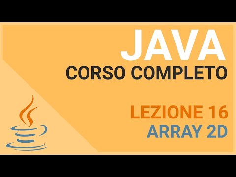 2D or Multidimensional Arrays - JAVA TUTORIAL ITALIAN 16