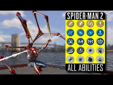 All Abilities in Spider-Man 2 | Peter Parker,Miles Morales,Venom,Anti-Venom,Evolved Venom,IronSpider