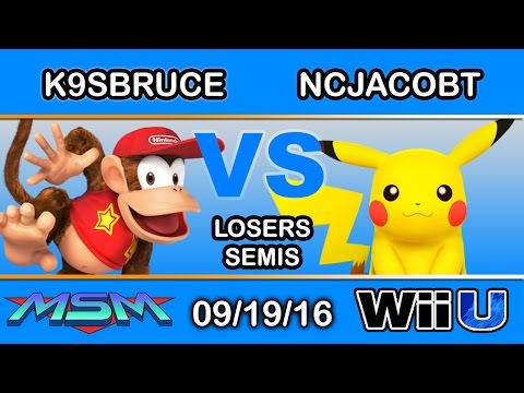 MSM 66 - NIPS | K9sBruce (Diddy Kong) Vs. SCB | NCJacobT (Pikachu) Losers Semis - Smash Wii U