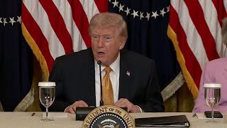 President Trump speaks about war with Iran