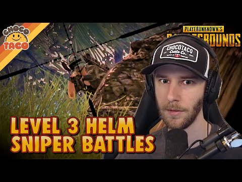 Level 3 Helmet Sniper Battling ft. HollywoodBobLIVE - chocoTaco PUBG Duos Gameplay