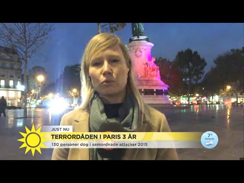 Tre år sedan terrordåden i Paris – "Tungt beväpnade militärer på gatorna har b… - Nyhetsmorgon (TV4)