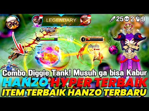 HANZO COMBO DIGGIE TANK META M2 | COMBO HANZO TERBAIK 2021! PENYEBAB RRQ KALAH M2! HANZO GAMEPLAY