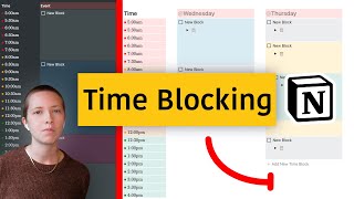 - Single Day Time Blocking - How To Use Time Blocking In Notion