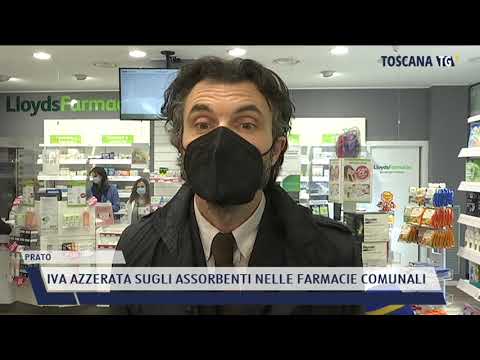2021-05-13 PRATO - IVA AZZERATA SUGLI ASSORBENTI NELLE FARMACIE COMUNALI