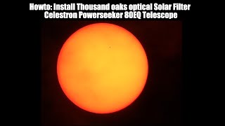 Howto: Install Thousand Oaks Optical Solar Filter 80EQ