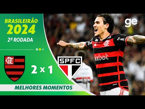 Gols e lances de Flamengo x São Paulo