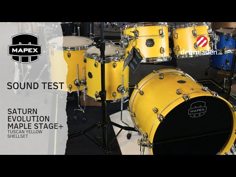 Mapex Saturn Evolution Maple Drums in Tuscan Yellow
