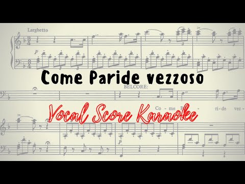 Come Paride vezzoso Vocal Score / Karaoke  L'elisir d'amore G. Donizetti