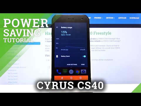 How to Enable Power Saving Mode in CYRUS CS40 - Battery Saver
