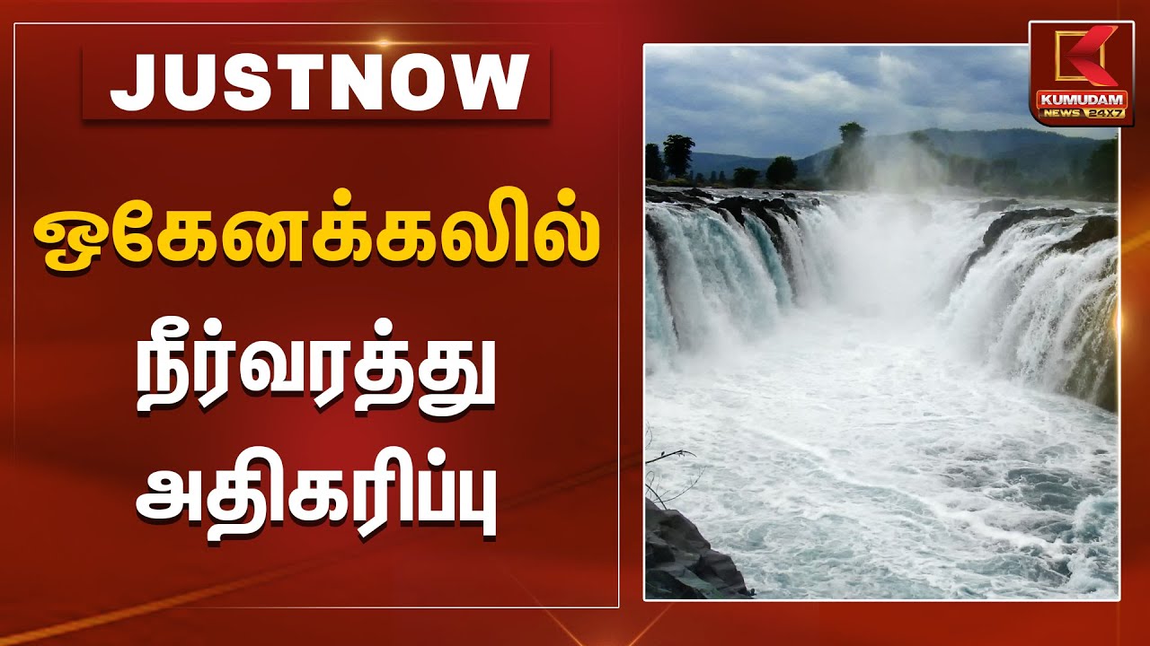 ஒகேனக்கலில் நீர்வரத்து அதிகரிப்பு | Hogenakkal Waterfalls | Kumudam News