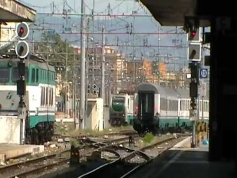 E656.046 + E656.033 in partenza con l' IC 707 Roma Termini - Taranto