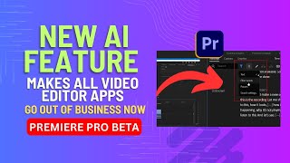 🔥Adobe Premiere Pro Beta 2023 New AI Update in Transcribe Panel😮