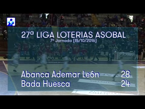 LIGA LOTERIAS ASOBAL J07 Abanca Ademar León - Bada Huesca 28 - 24