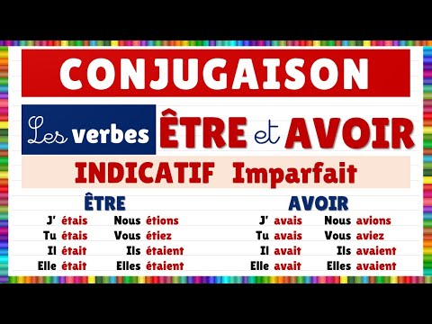 Conjugaison : les verbes être et avoir à l'indicatif Imparfait