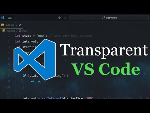 How to make VS Code Transparent