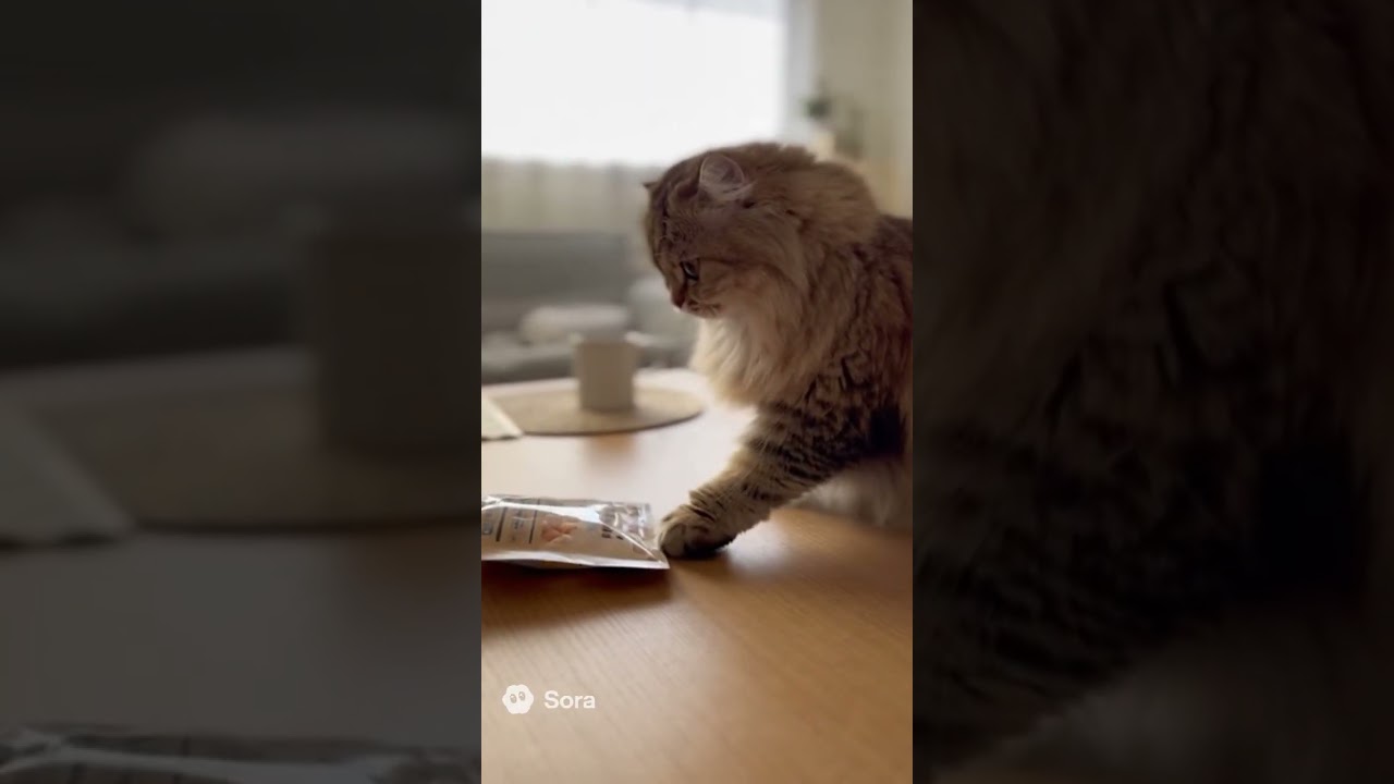 おやつを待てないマンチカン　ネコの癒し