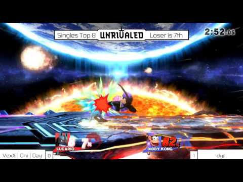 Unrivaled SSB4 - VexX Oni Day (Lucario) vs dyr (Diddy Kong) - Losers Top 8