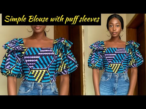 How to Cut and Sew a Simple Blouse With puff/ gathered...