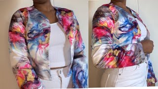 How to sew a cropped jacket |pattern making and sewing |simple#DIY