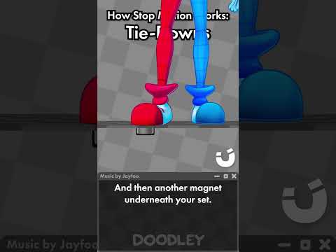 How do stop motion puppets stand up? #shorts  #3d  #3danimation