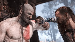 Kratos Without ARMOR And BEARD Vs Baldur Boss Fight